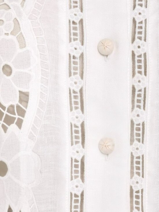 Zimmermann Halcyon Broderie Shirt White US 8 - Picture 12 of 15